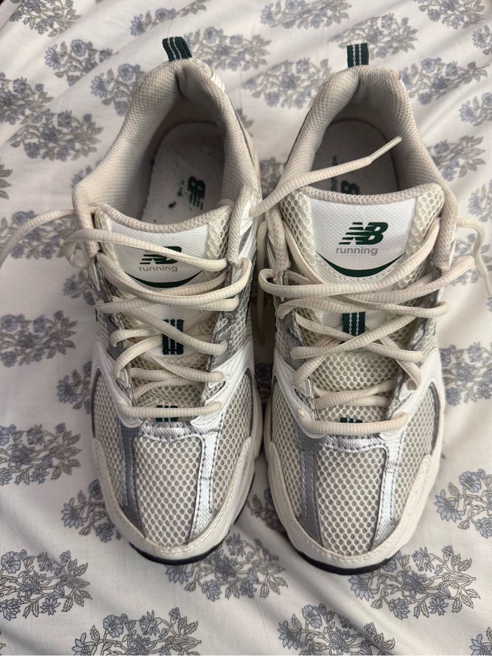 New Balance White and Gray Women's Running Sneakers